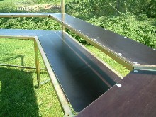 Vous voyez ici la double planche du comptoir vous permettant de gagner le de l'espace de rangement